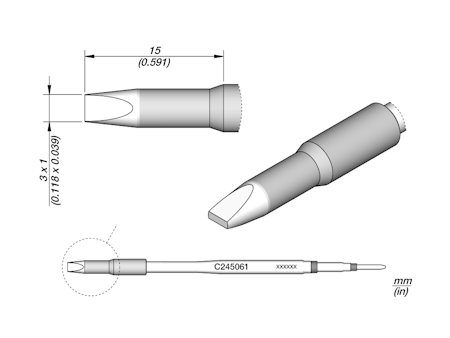 Chisel Cartridge 3 x 1