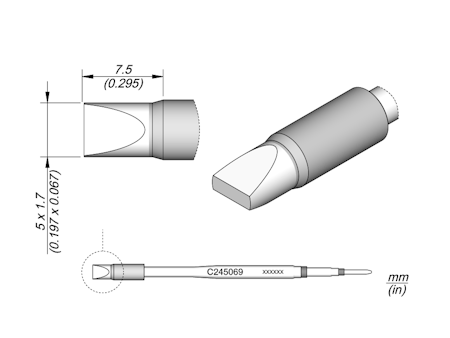 Chisel Cartridge 5x1.7mm HT