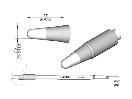 Conical Cartridge Ø 3 HT