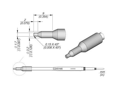 Plastics Inox Cartridge Ø 1.7