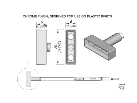Heat Staking Cartridge 20 x 6