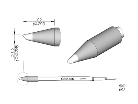 HT Bevel Tip 1.5mm
