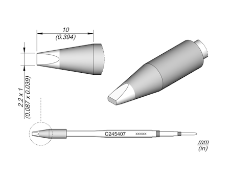 Chisel Cartridge 2.2 x 1 HT