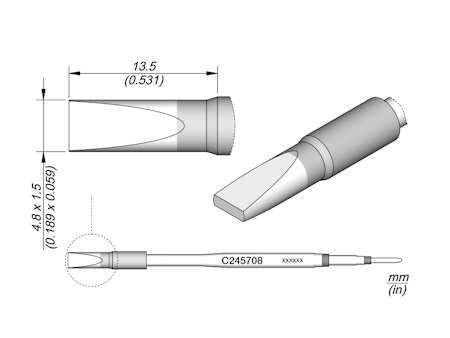 Chisel Cartridge 4.8 x 1.5 HT