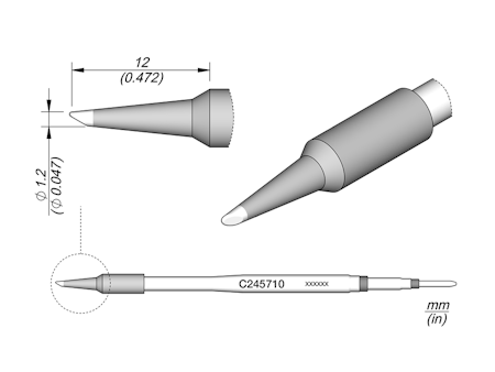 Bevel Cartridge Ø 1.2