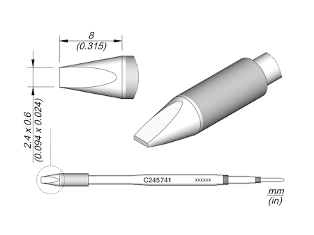Chisel Cartridge 2.4 x 0.6 HT