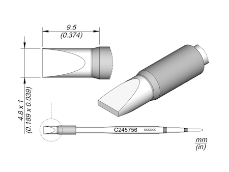 Chisel Cartridge 4.8 x 1 HT