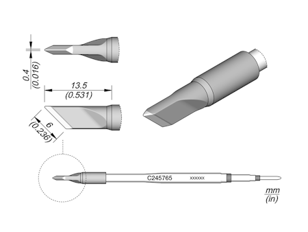 Knife Cartridge 6 x 0.4