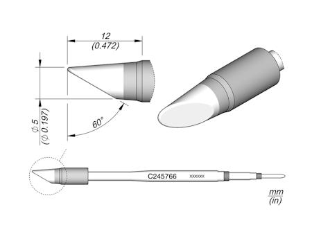 Bevel Cartridge Ø 5