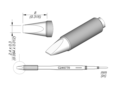 Chisel Cartridge 2.4 x 0.3