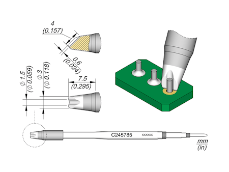 Barrel Cable Tip 1.5mm