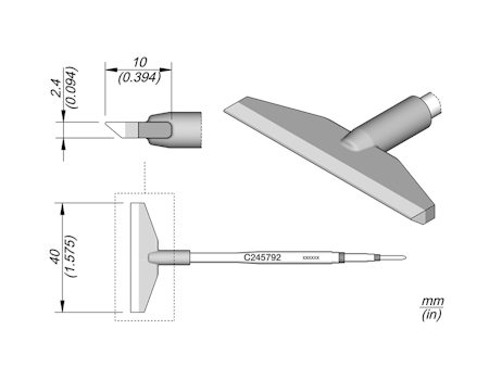 Wide Blade Tip 40mm