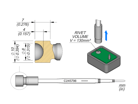 Heat Staking Cartridge Ø 8