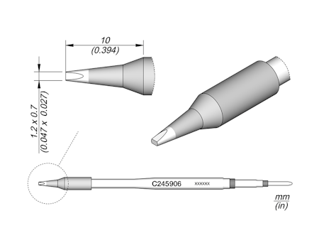 Chisel Cartridge 1.2 x 0.7