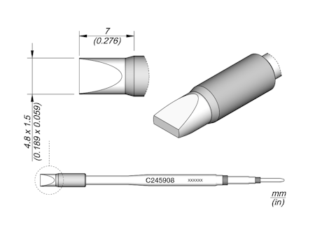 Chisel Cartridge 4.8 x 1.5 HT