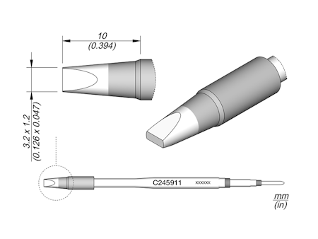 Chisel Cartridge 3.2 x 1.2