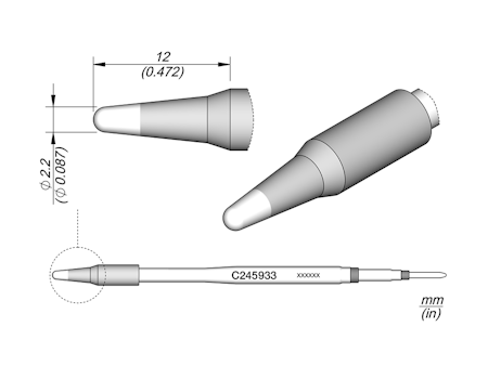 Conical Cartridge Ø 2.2