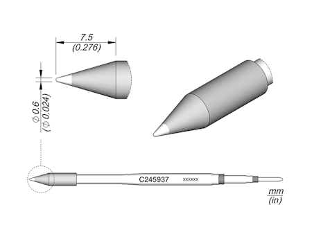 Conical Cartridge Ø 0.6 HT