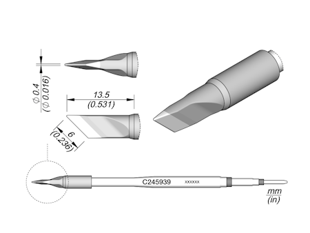 Knife Cartridge 6 x 0.4