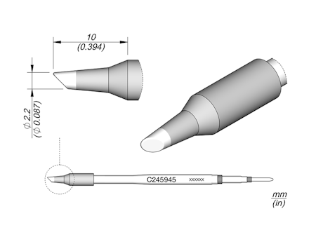 Bevel Cartridge Ø 2.2