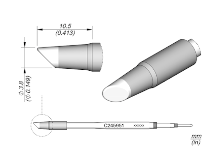 Bevel Cartridge Ø 3.8 HT