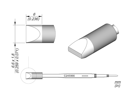 Chisel Cartridge 6.6 x 1.8 HT