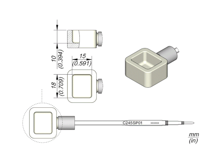 Solder Pot Cartridge 18 x 15