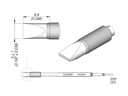 Chisel Cartridge 5 x 1 HT