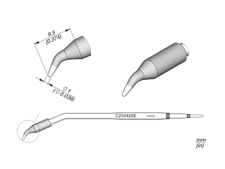 Conical Bent Cartridge Ø 1