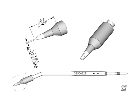 Chisel Cartridge 1.2 x 0.4