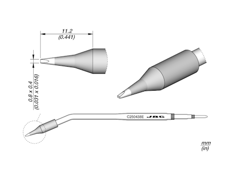 Chisel Cartridge 0.8 x 0.4