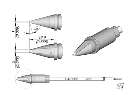 Chisel Cartridge 2 x 1