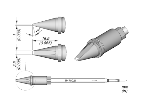 Chisel Cartridge 2.5 x 1