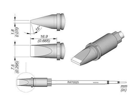 Chisel Cartridge 7.5 x 1.8