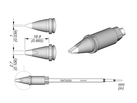 Chisel Cartridge 2.7 x 1
