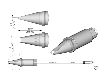 Chisel Cartridge 3 x 1.2