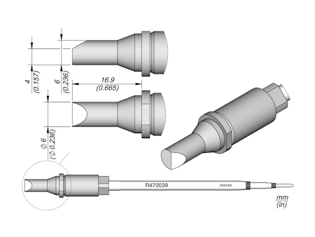 Bevel Cartridge Ø 6