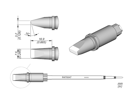 Chisel Cartridge 7.5 x 3.2