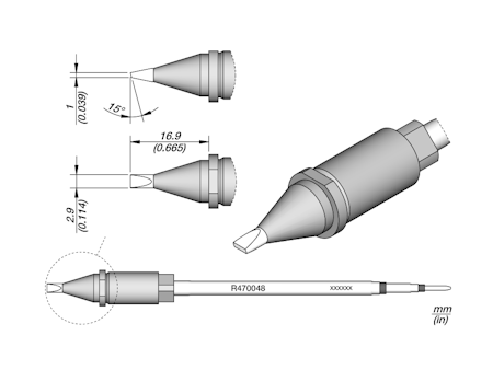 Chisel Cartridge 2.9 x 1