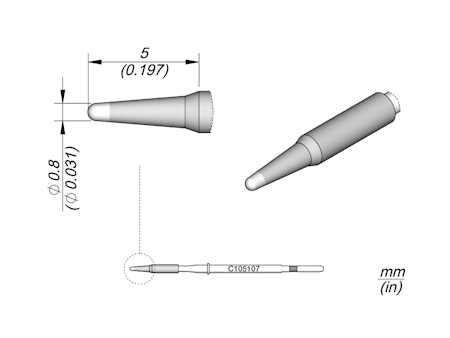Conical Cartridge Ø 0.8
