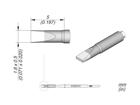 Chisel Cartridge 1.8 x 0.5