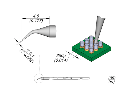 Conical Bent Cartridge Ø 0.1