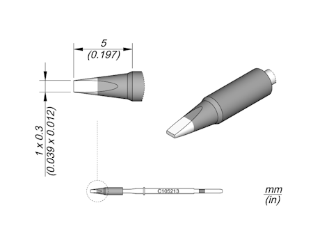 Chisel Cartridge 1 x 0.3