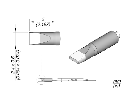 Chisel Cartridge 2.4 x 0.6