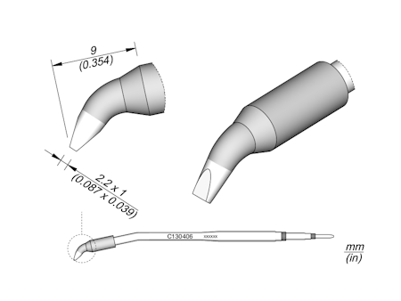 Chisel Bent Cartridge 2.2 x 1