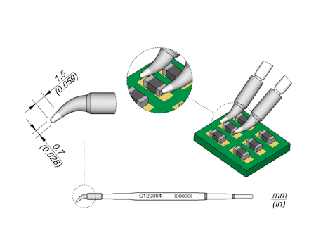 Conical Bent Cartridge Ø 0.7