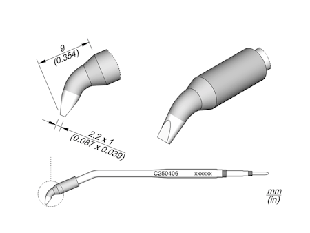 Chisel Bent Cartridge 2.2 x 1