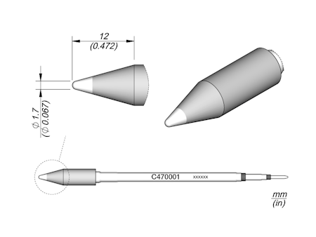 Conical Cartridge Ø 1.7