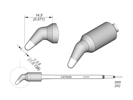 Conical Bent Cartridge Ø 3.5