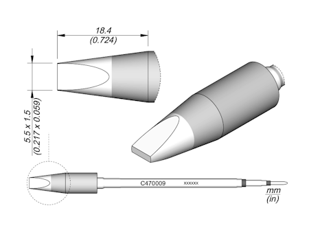 Chisel Cartridge 5.5 x 1.5